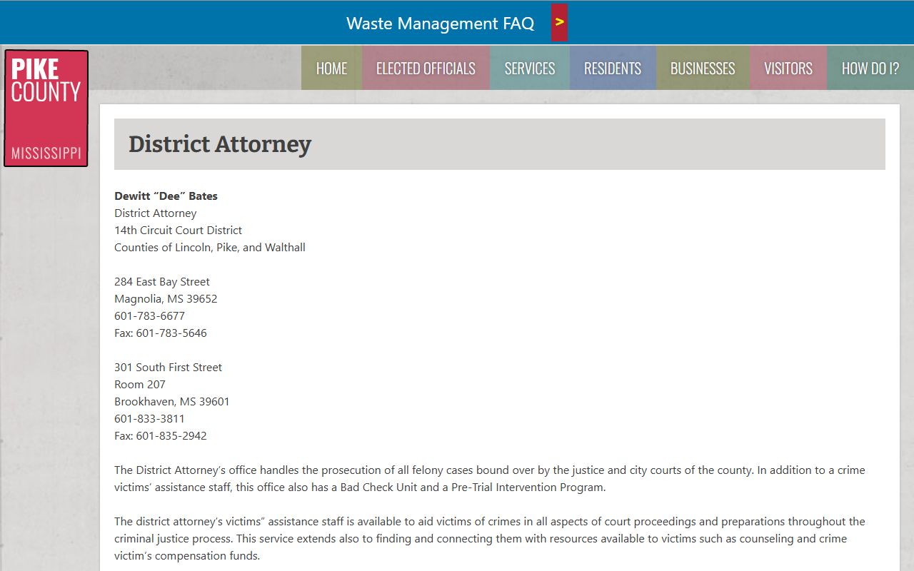 Pike County court records after arrest district attorney page